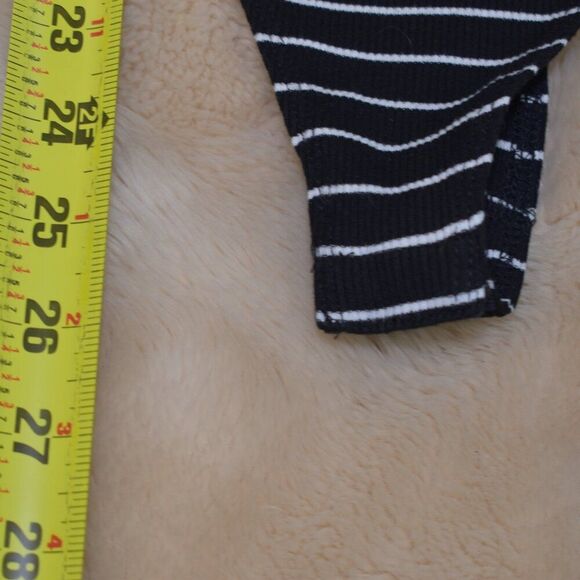 Paige Sparrow Striped Sleeveless Tie Neck Bodysuit Size XS Black White - Picture 16 of 16